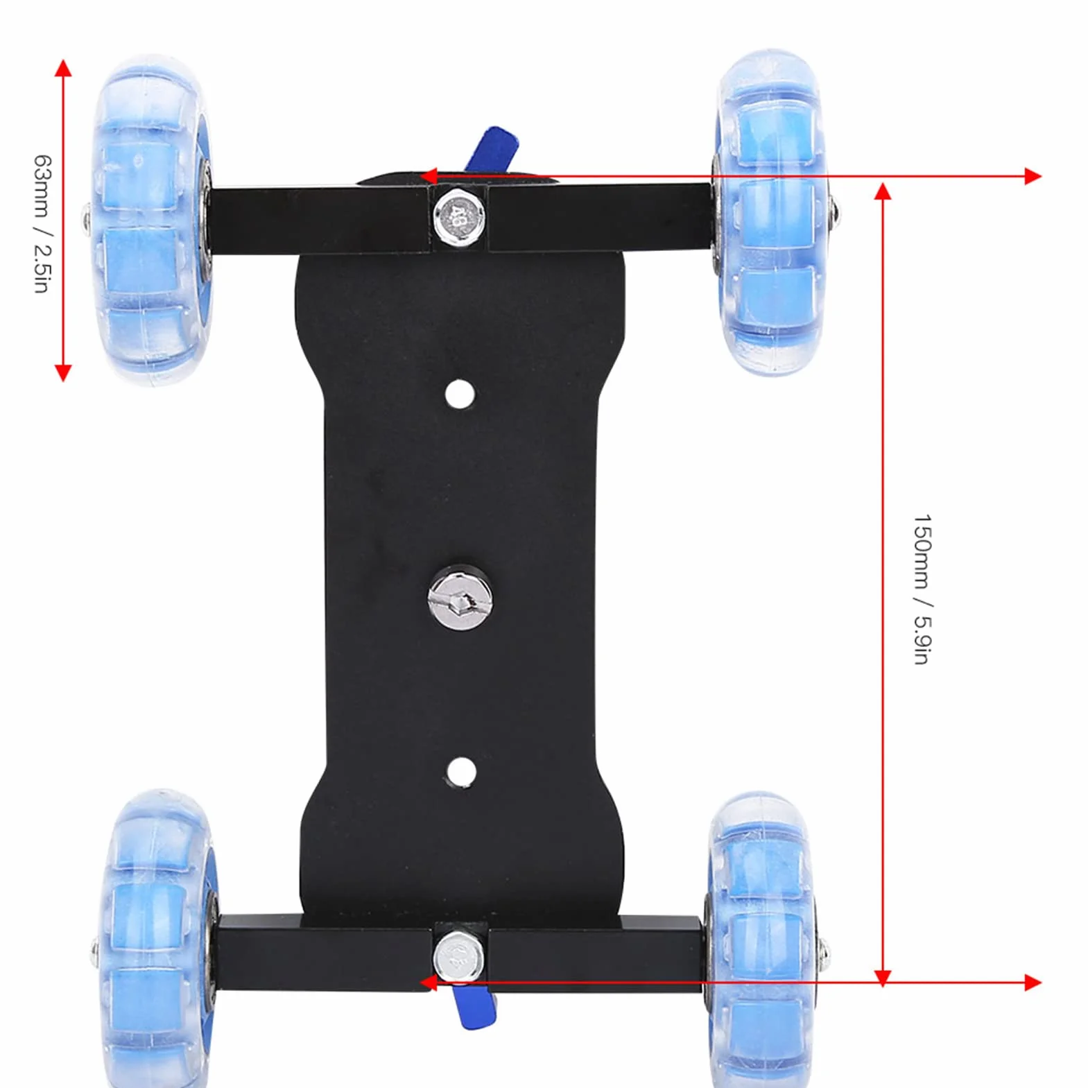 Skalierter Kamera-Tisch-Rollenschieber, Mini-verstellbare Desktop-Rollenschiene, Vielseitiger Kamera-Schieber für DSLR, Camcorder und Handys, mit 10 Kg Tragfähigkeit