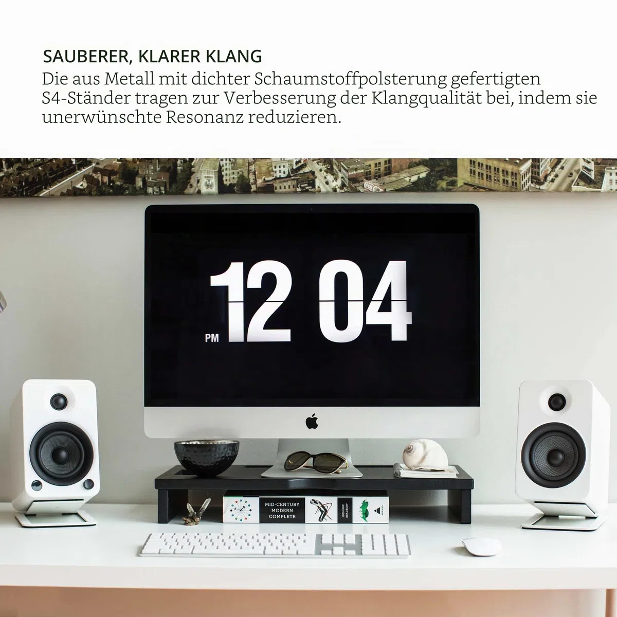 Kanto-S4 Desktop Lautsprecher-Ständer für mittlere Lautsprecher