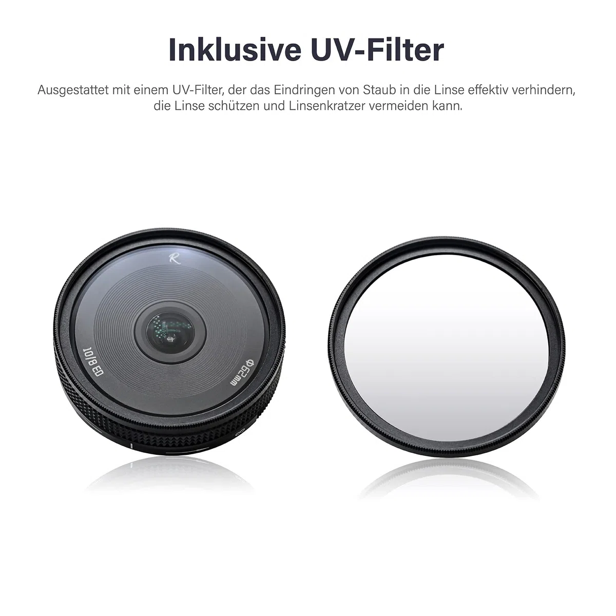 AstrHori 10 mm F8 II Ultraweitwinkel Fischaugenlinse Manuelles APS-C-Objektiv Kompatibel mit Sony E-Mount Mirrorless Camera A6000, A6300, A6400, A6500, A5100, A5000, A6600, NEX-3, NEX-3N,etc(Schwarz)