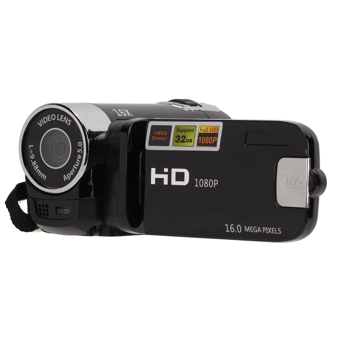 Videokamera-Camcorder Full HD 4K 48MP Kamerarecorder 2,7-Zoll-LCD-Display, 16-facher Zoom, USB-Schnittstelle, Eingebauter Blitz, 4K-Digital-Camcorder mit 1/4-Z