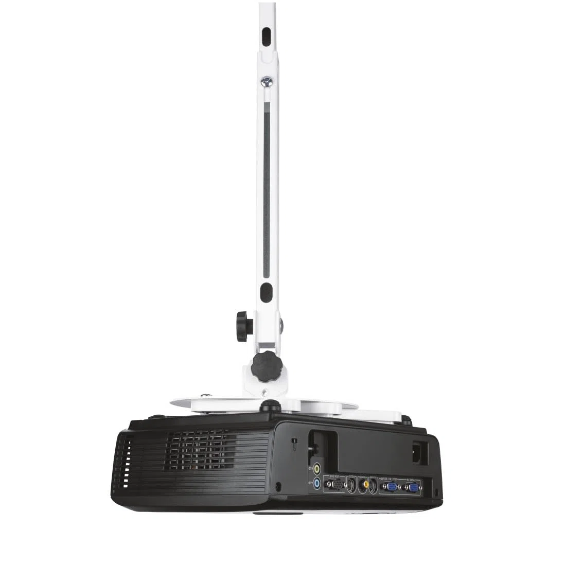 Hama Beamer Deckenhalterung, höhenverstellbar, 360° schwenkbar, neigbar (Beamer Halterung für Decken und Schrägen, universal für Beamer, Projektoren bis 15kg, ideal fürs Heimkino) weiß