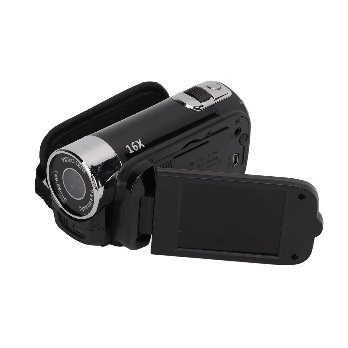 Videokamera-Camcorder Full HD 4K 48MP Kamerarecorder 2,7-Zoll-LCD-Display, 16-facher Zoom, USB-Schnittstelle, Eingebauter Blitz, 4K-Digital-Camcorder mit 1/4-Z