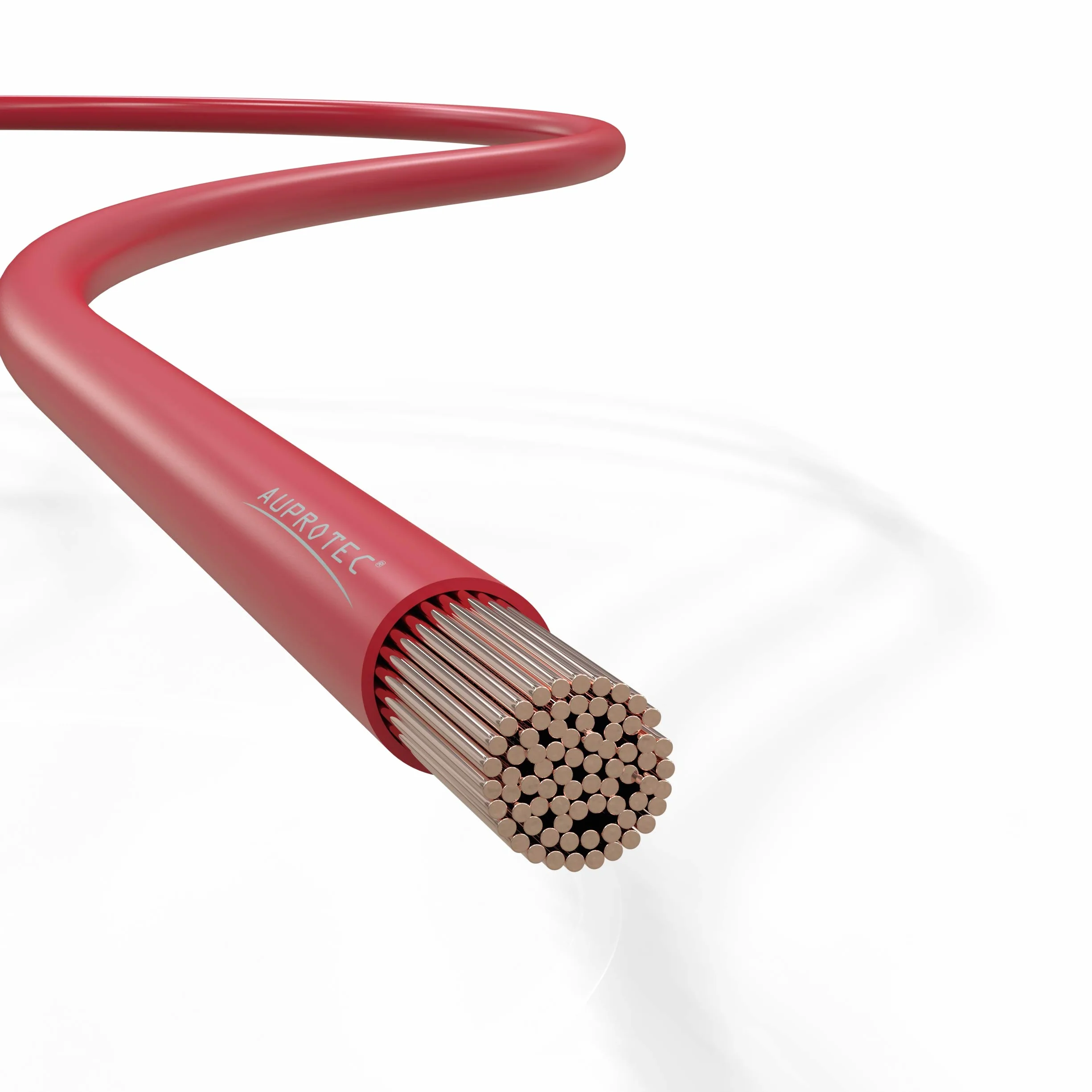 AUPROTEC 5m Fahrzeugleitung 25 mm² Kfz Kabel FLY Stromkabel: rot, 5 m Ring