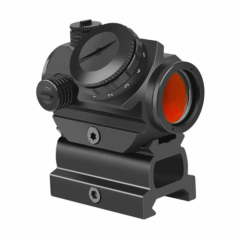 Feyachi RDS-22 Red Dot Visier 1 x 22mm 2MOA Airsoft Visier leuchtpunktvisier Kompaktes Rotpunktvisier Zielfernrohr für 20mm/22mm Picatinny/Weaver-Schienen