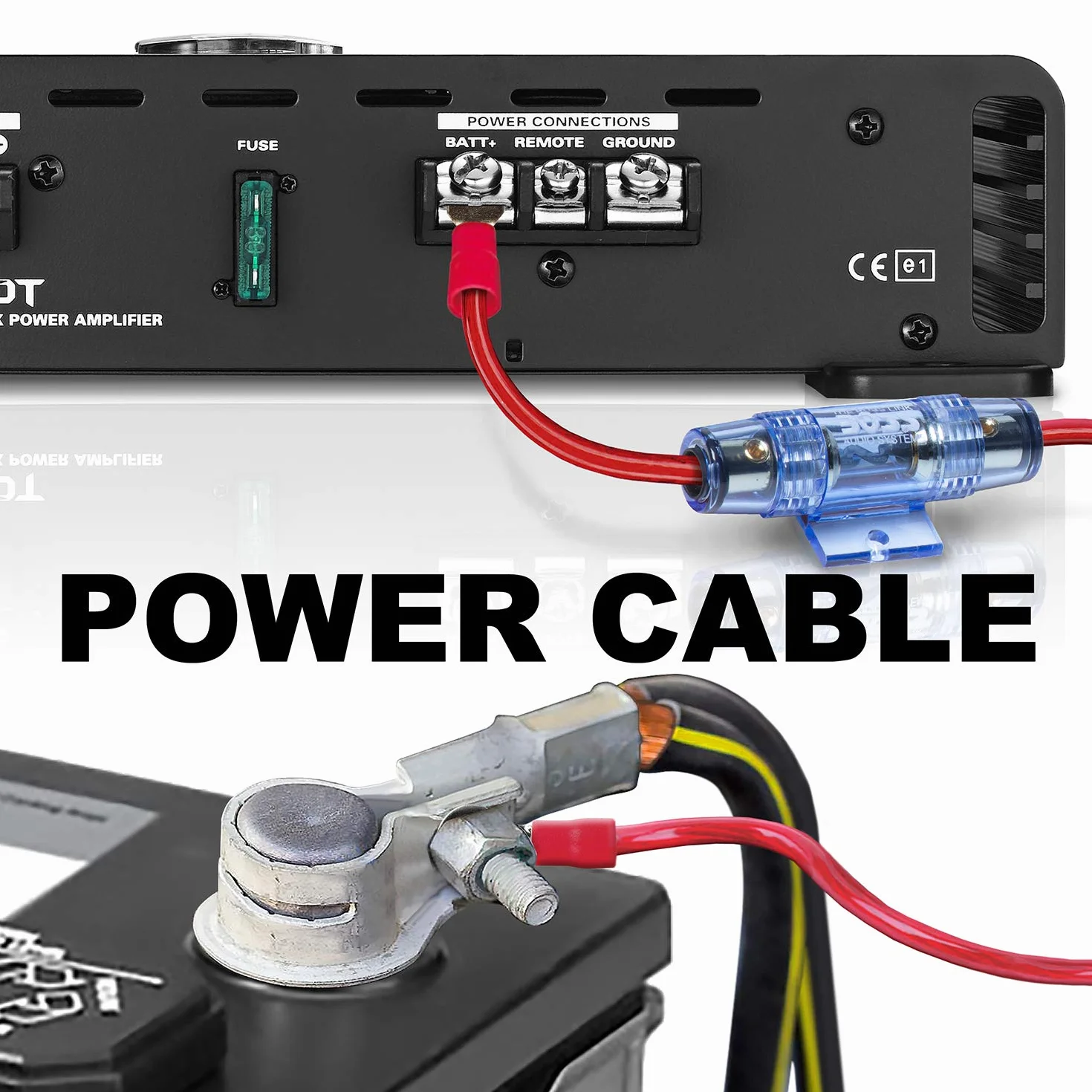 BOSS AUDIO KIT2 8 Gauge/ 3,27 mm Auto Installations-Set Verstärker Endstufe Kabel Anschlusskabel Cinch Kabel, Mehrfarben