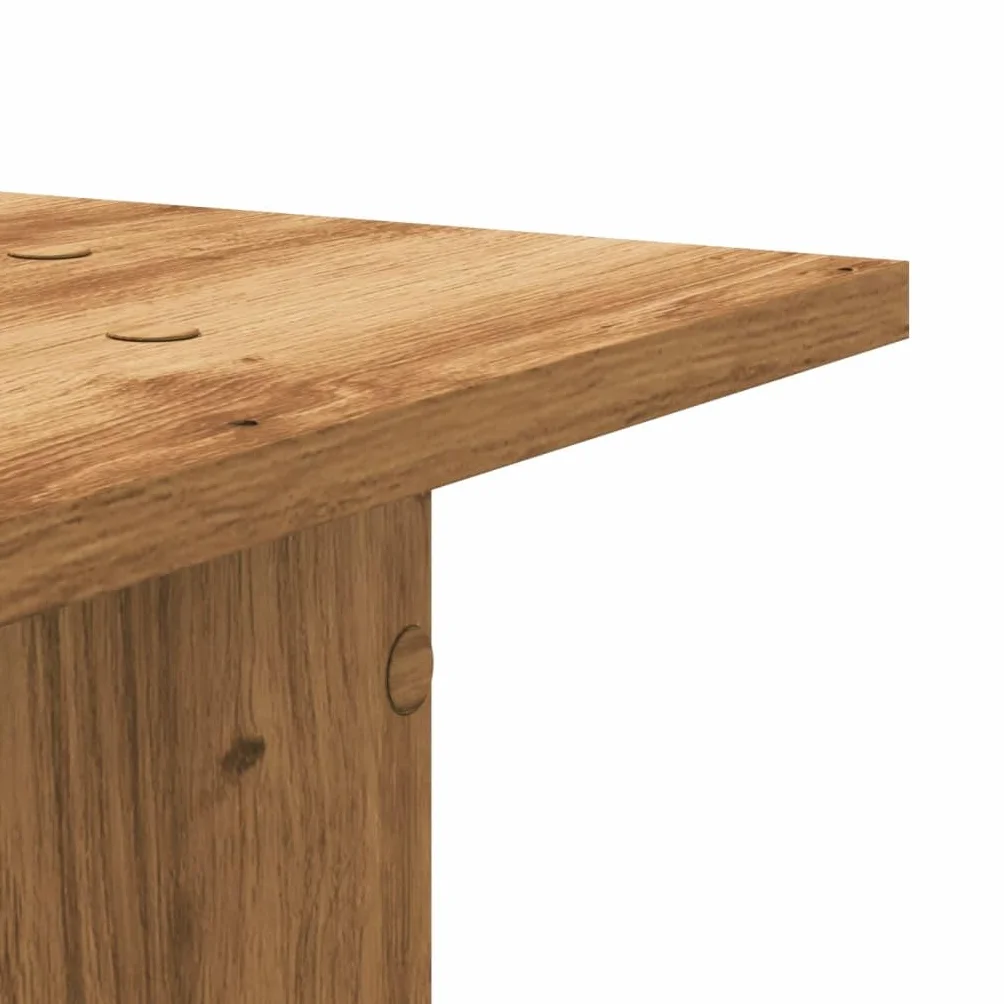 vidaXL Lautsprecherständer 2 STK., Hoher Boxenständer, Lautsprecherpodest für HiFi Heimkino Surround Sound, Verbessertes Audio-Hörerlebnis, Artisan-Eiche Holzwerkstoff