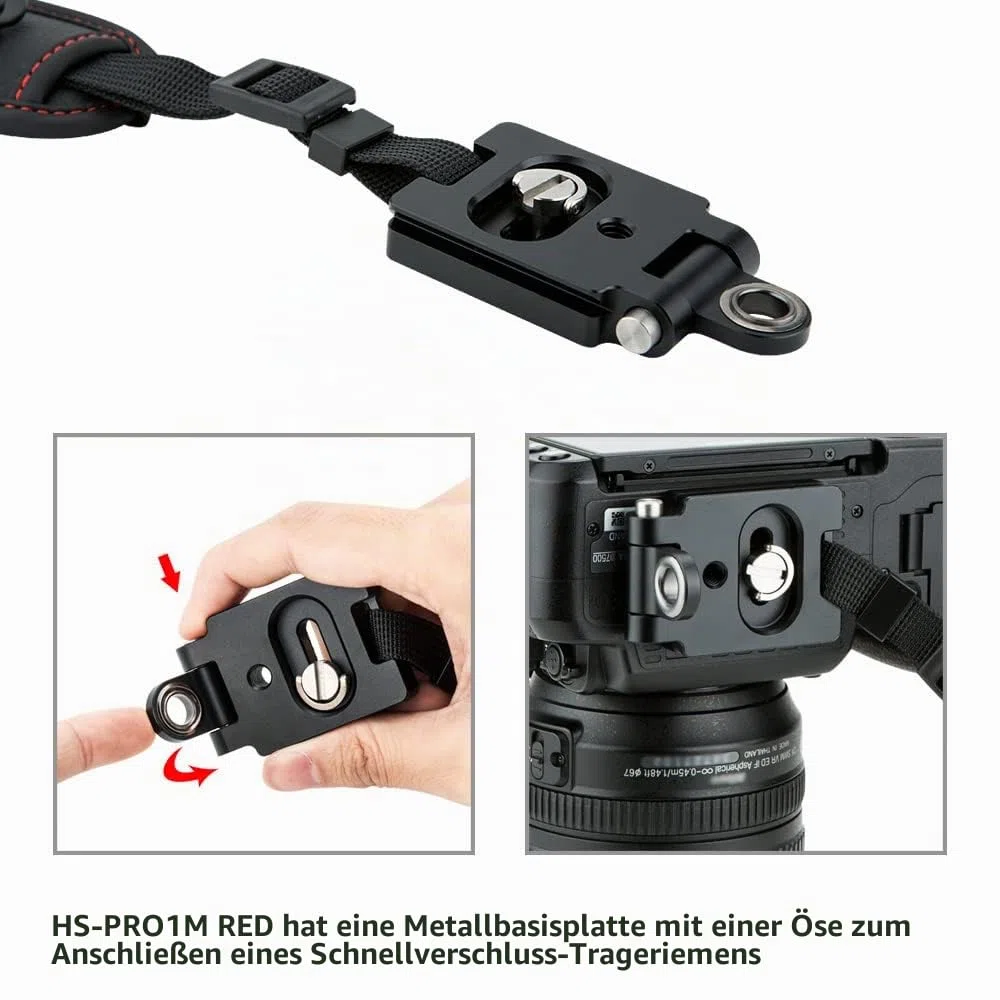 JJC Handschlaufe für DSLR Kamera Canon Nikon Olympus Sony Panasonic Pentax(mit Arca Swiss Type Plate)
