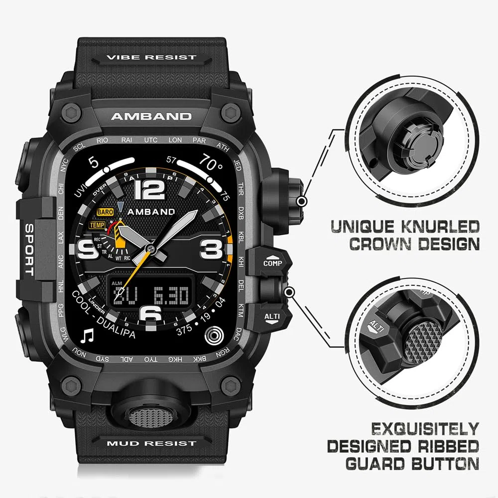 SAMBODHI wasserdichte Hülle und Armband, kompatibel mit Apple Watch Serie 10, 9, 8, 7, 6, bietet robusten Schutz für Modelle der 44 mm, 45 mm, 46 mm, 49 mm