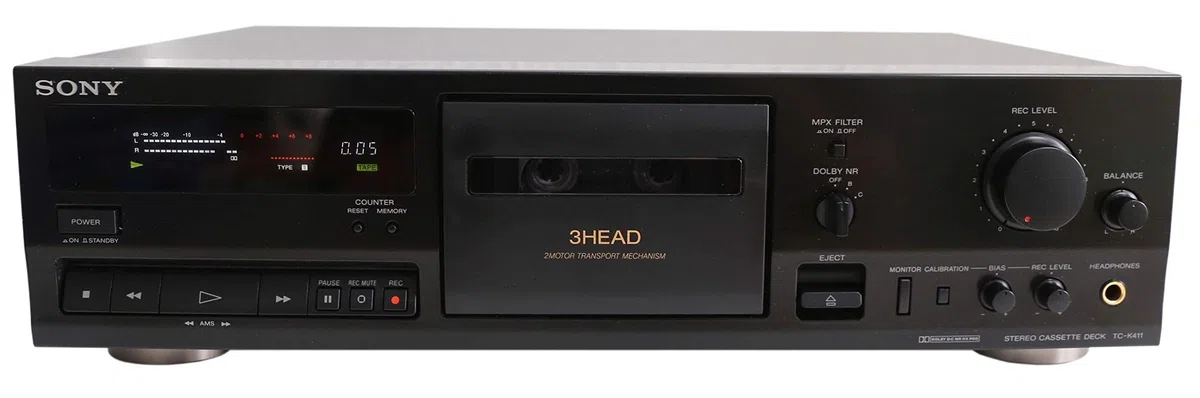 Sony TC-K 411 Kassettendeck in schwarz - 3 Head
