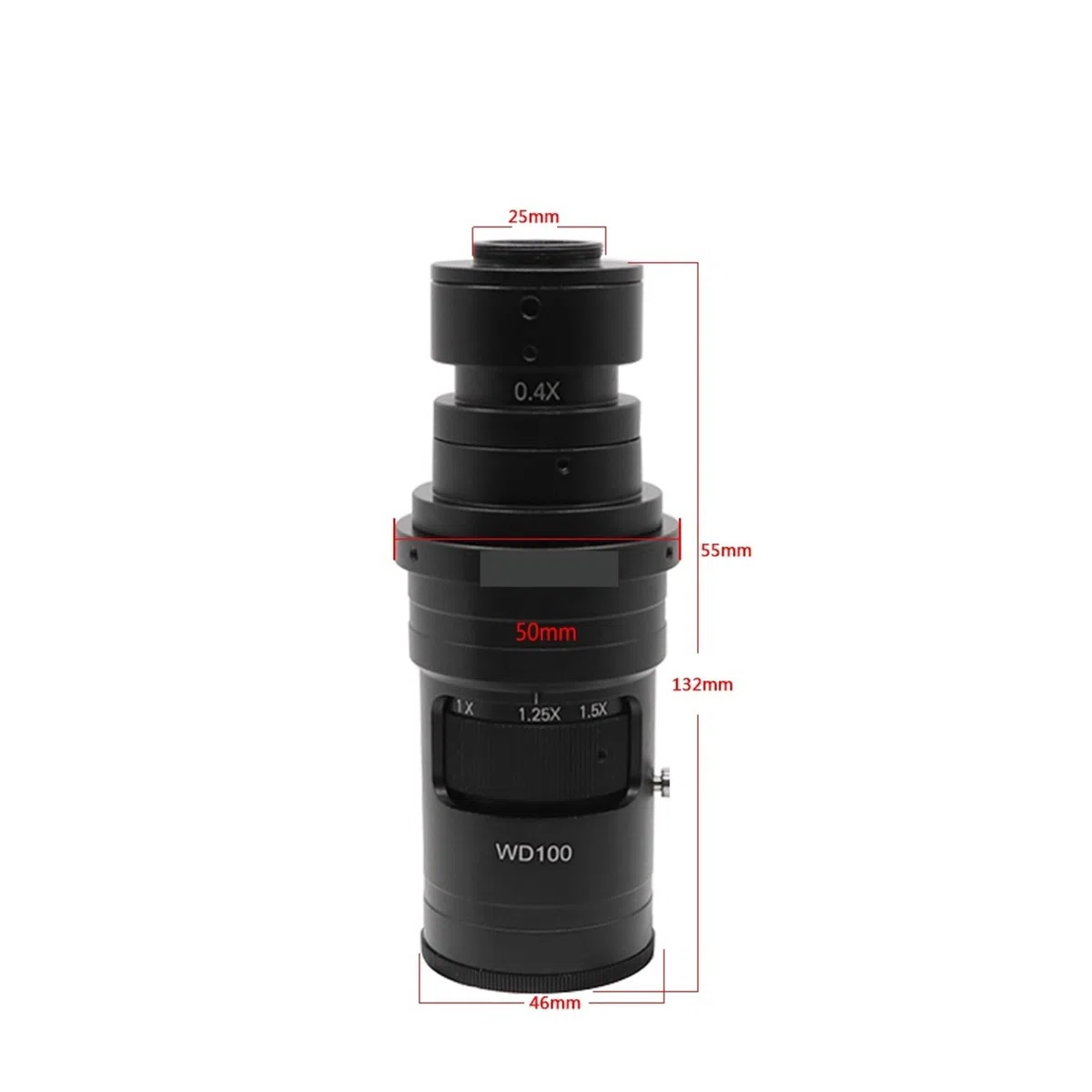Mikroskoplinse, 10X-250X C-mount Zoom Objektiv 0,7X-5X Einstellbare Vergrößerung Kamera Objektiv for VGA USB Industrielle Video mikroskop Kamera Objektiv Einstellbare Vergrößerung
