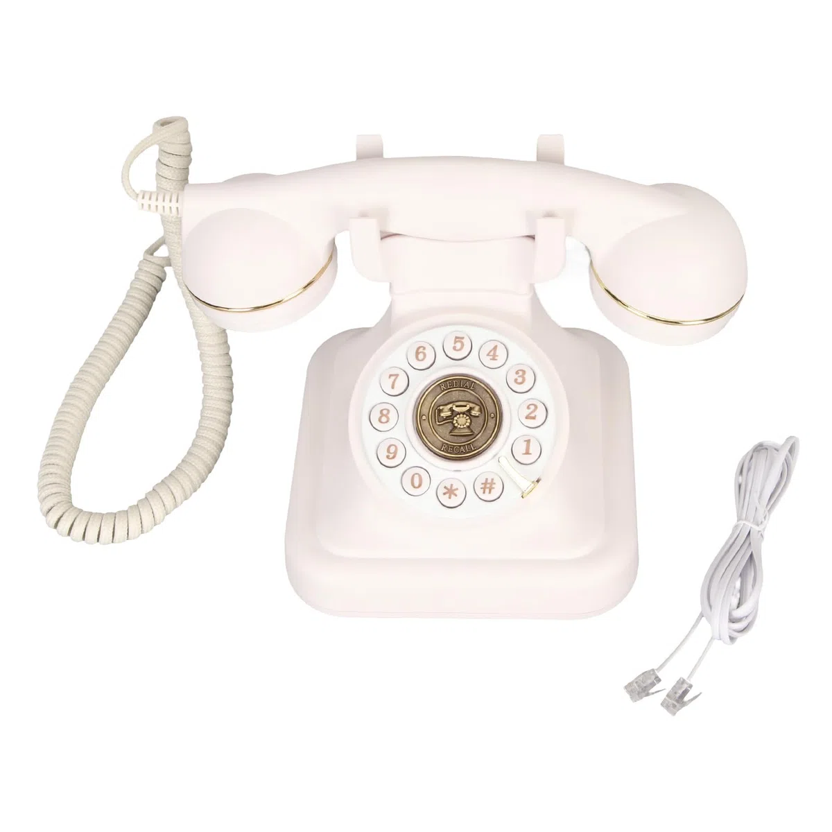 Retro-Festnetztelefon, Altmodisches Vintage-Telefon mit Großer Taste, Antikes Retro-Festnetztelefon für Heimdekoration, Büro