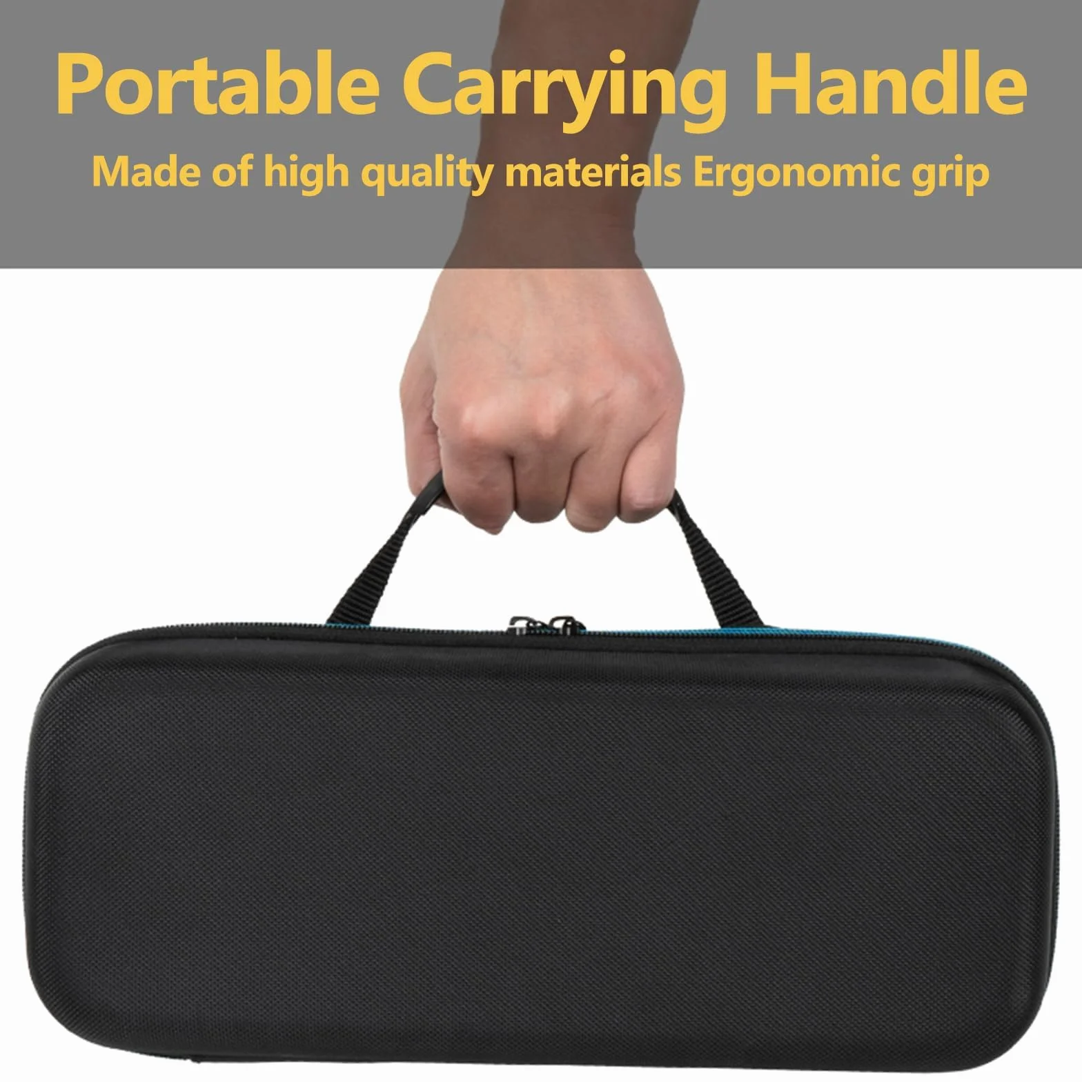 Harte Tragetasche für XGIMI MoGo 3 Pro 1080P Mini-Projektor, Reisetasche für MoGo 4 & Verstellbarer Ständer, Aufbewahrung für Fernbedienung, Ladegerät und anderes Zubehör, Schwarz