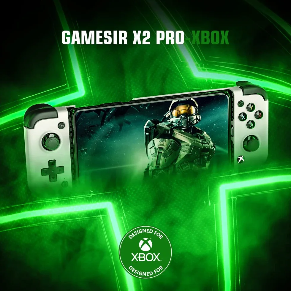 GameSir X2 Pro Mobile Game Controller für Android Type-C (100–179 mm), Handy-Controller für xCloud, Stadia, Luna, Apex, Diablo Immortal – 1 Monat Xbox Game Pass Ultimate – Passthrough Charging (weiß)