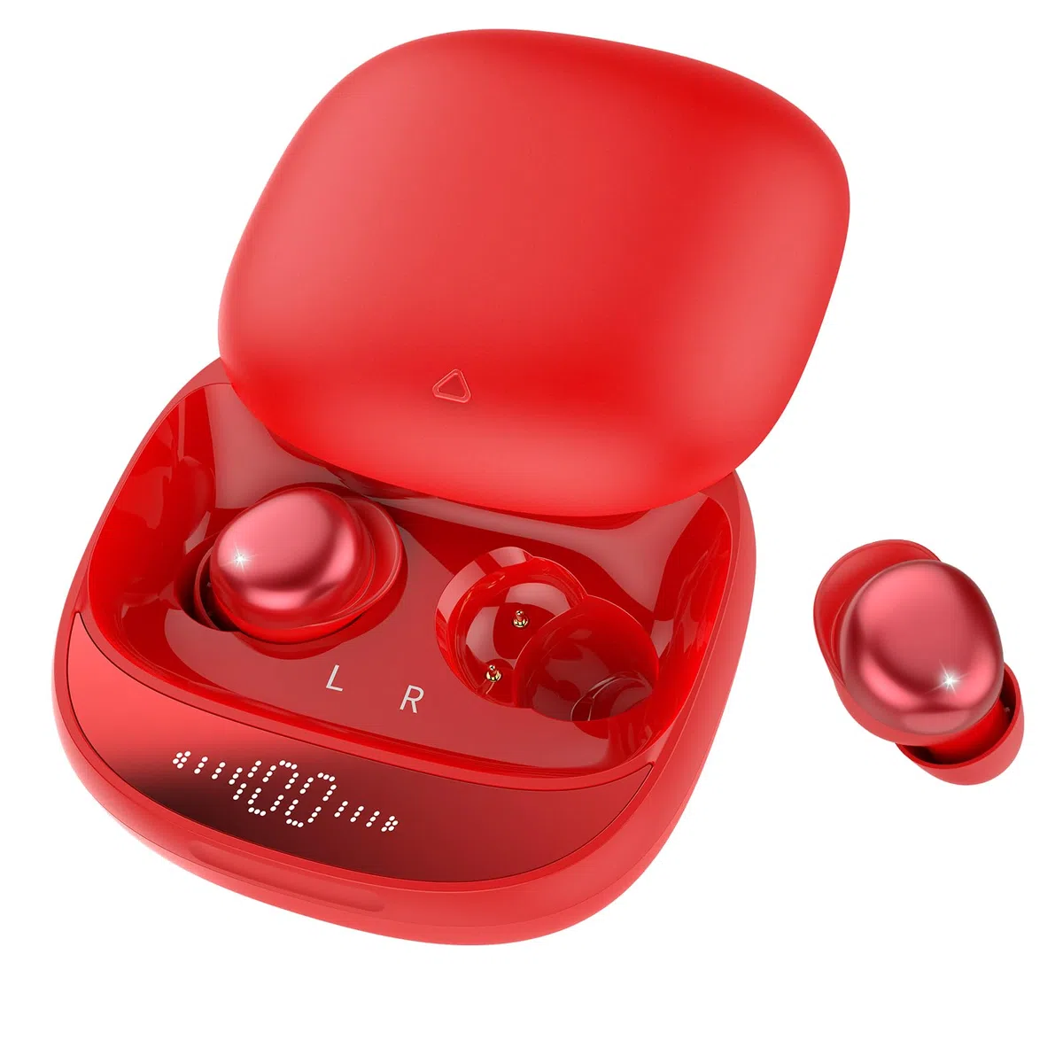 Schlaf-Ohrhörer, Bluetooth 5.4 Schlaf-Kopfhörer mit spezieller App, 48-Stunden-Schlaf-Kopfhörer mit 7 EQ-Modi, 5 weißes Rauschen, Mini-Schlaf-Ohrstöpsel für Nickerchen/Schlafen/Reisen, Rot