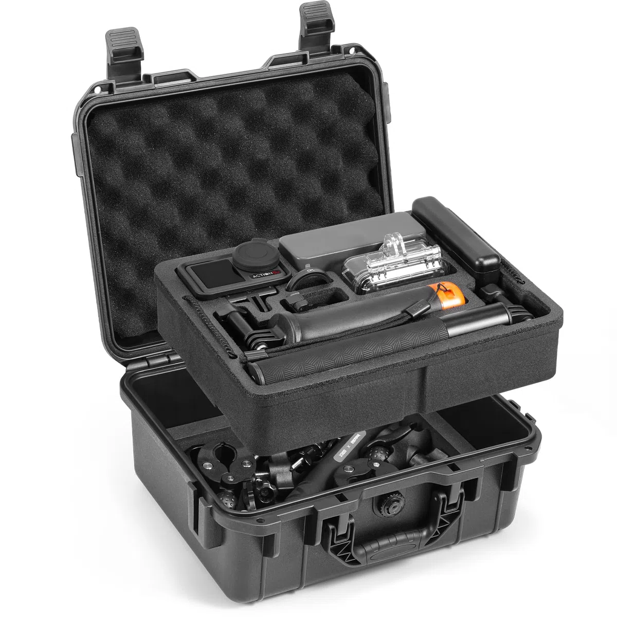 AMAZEAR Wasserdichter Tragetasche Für DJI Osmo Action 5 Pro/Action 4 Case, Action5 Pro Doppel Koffer Für DJI Osmo Action 5 Pro Zubehör, Adventure-Combo,Standard-Combo,Diving Combo und Zubehör