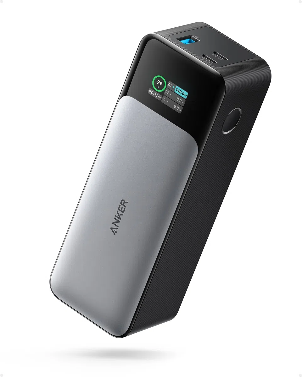 Anker 737 Power Bank, 140w 24000mAh Powerbank mit 3 Anschlüsse, Digitales Display, Kompatibel mit iPhone 17/16/15/14, Galaxy, MacBook, AirPods