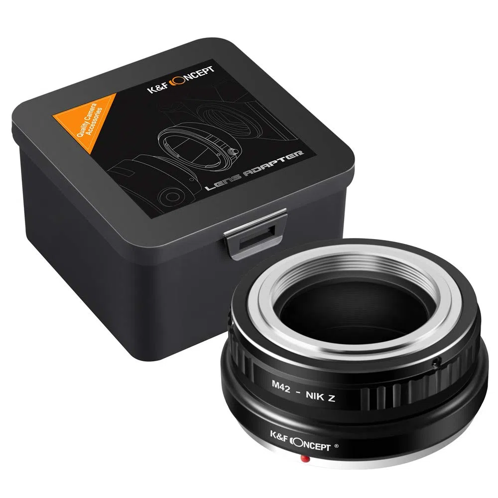 K&F CONCEPT M42-NIK Z Bajonettadapter Objektiv Ring für M42 Objektiv auf Nikon Z 7 und Nikon Z 6 Spiegellose Vollformatkamera
