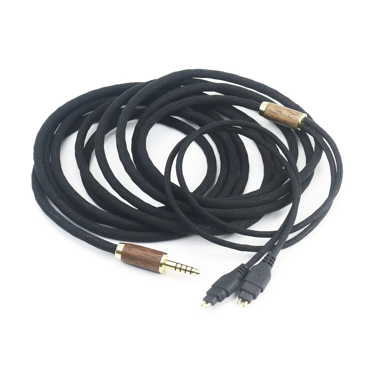 Symmetrisches Kabel, 4,4 mm, 6N, OCC Kupfer, Silber, kompatibel mit Sennheiser HD650, HD600, HD580, HD660S, HD58X, Massdrop HD6XX Kopfhörer, Walnuss, 3 m