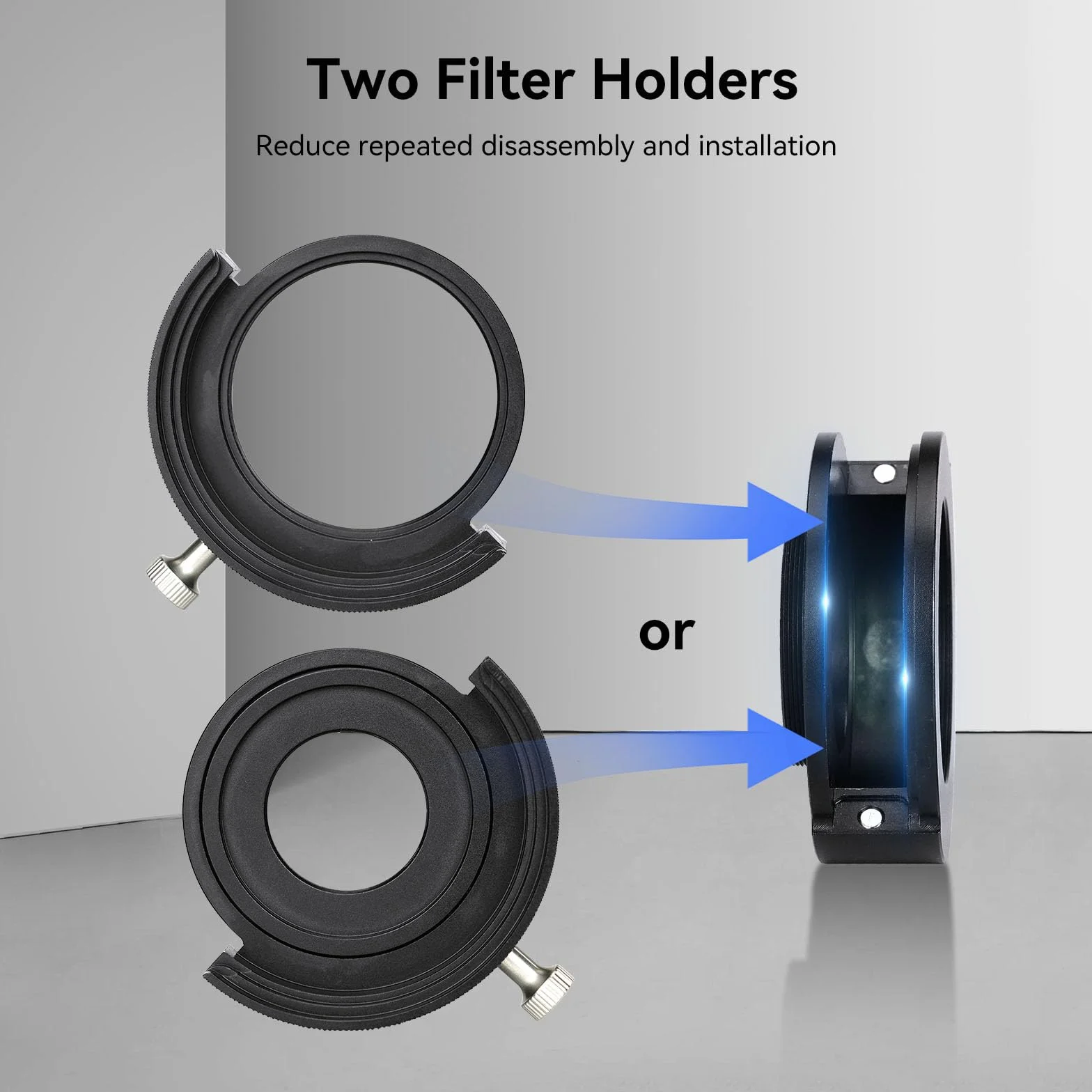 SVBONY SV226 Teleskop-Filterschublade, fotografische Filterschublade mit M42-M48-Adapter, doppelter magnetischer Filterhalter für 3,2 cm und 5,1 cm Filter montiert, für Deep Sky Fotografie
