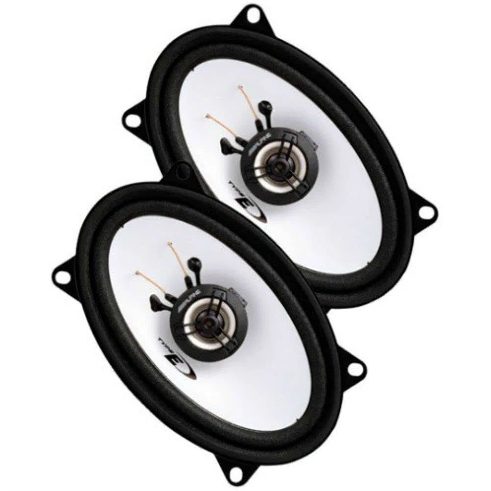 KIT SET FÜR ALPINE SXE-4625S 2 2-Wege Koaxial-Lautsprecher 4 x 6 10 x 15 cm 100x150 mm 20 Watt rms und 150 Watt max für Auto, Paar + 5 Aufkleber + Montageschrauben im Lieferumfang enthalten