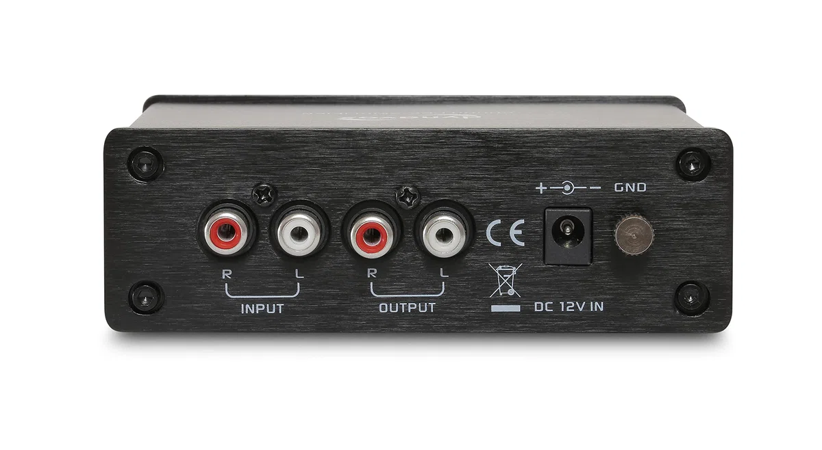 Dynavox TC-5B Phono-Vorverstärker, kompaktes Metall-Gehäuse, für Plattenspieler mit MM-Abtast-Systemen, optionaler Batteriebetrieb, schwarz